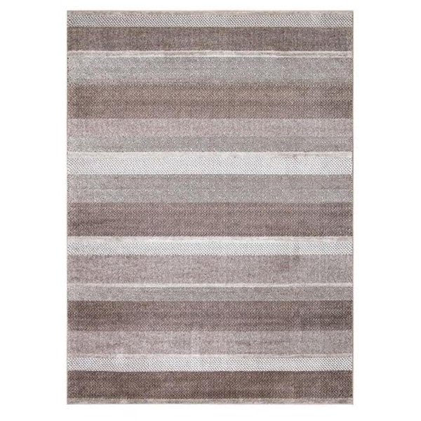 Pisos 7 x 9 ft. Toscano Stripe Area Rug, Brown PI1701980